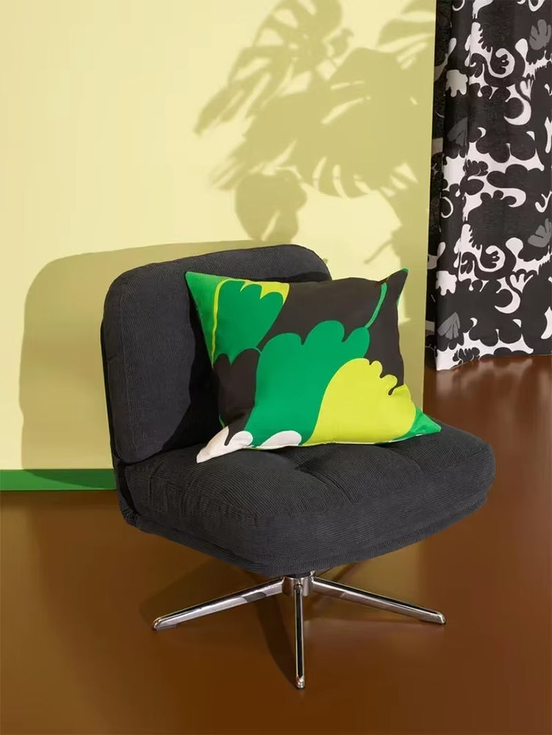 Luxury Single Sofa Chair Green Corduroy Fabric Home Living Room Desk Back Chair Bedroom Makeup Stool