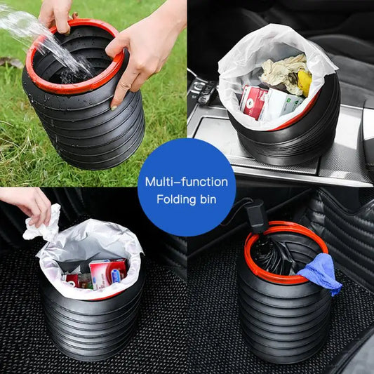 Car Trash Bin Portable Retractable Folding Fishing Buckets Telescopic Car Accessories Water Storage Buckets Outdoor Trash Can