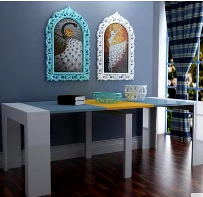 Stretch Table. Fold the Dining Table and Chairs.