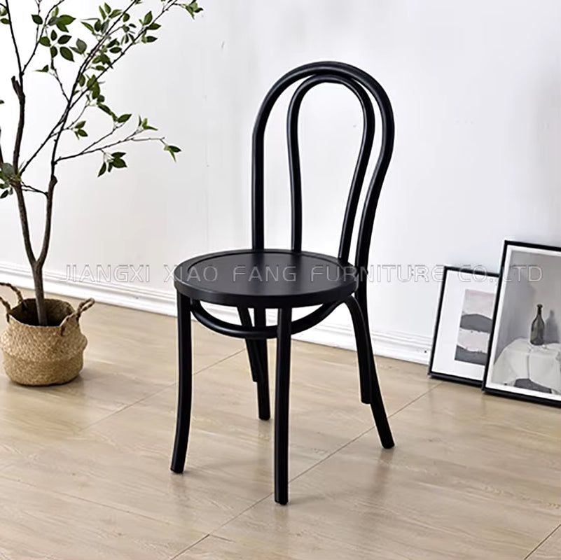 American Retro Solid Wood Dining Chair Desk Rattan Cafe Hotel Tea Room