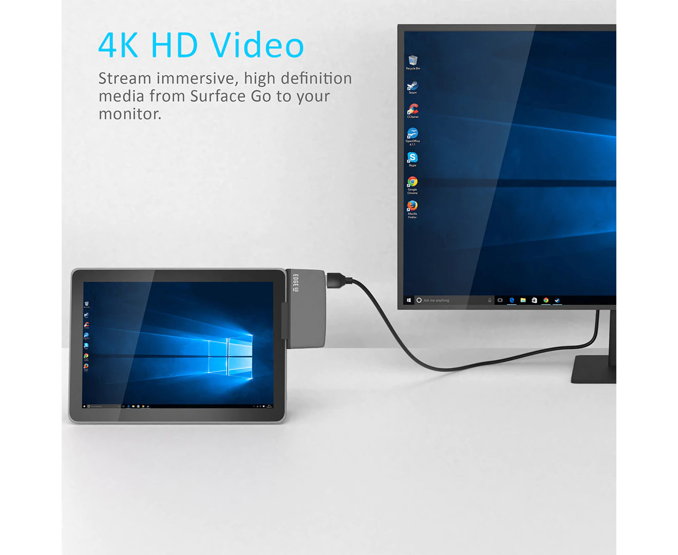 Edge Go G59 Multifunction USB-C Hub/Adapter F/Microsoft Surface Go Tablet