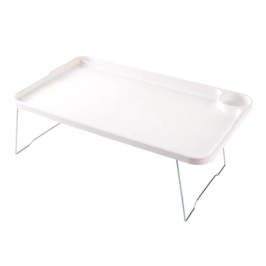 Folding Computer Desk with Cup Holder, Portable Bed Laptop Desks Creative Mobile Phone Card Slot Study Table Stand Notebook Desk