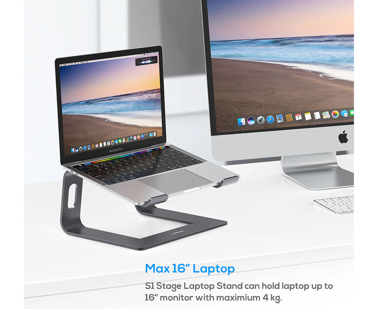 Elevated Laptop Stand - Space Grey