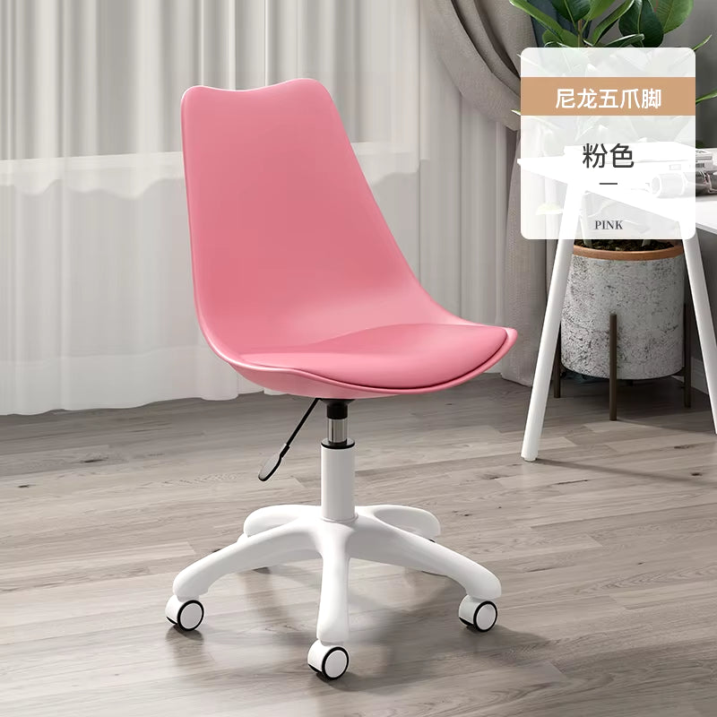 Computer Chair Home Backrest Chair Office Simple Bedroom Study Rotating Chair Lift Student Dormitory Study Chair without Armrest