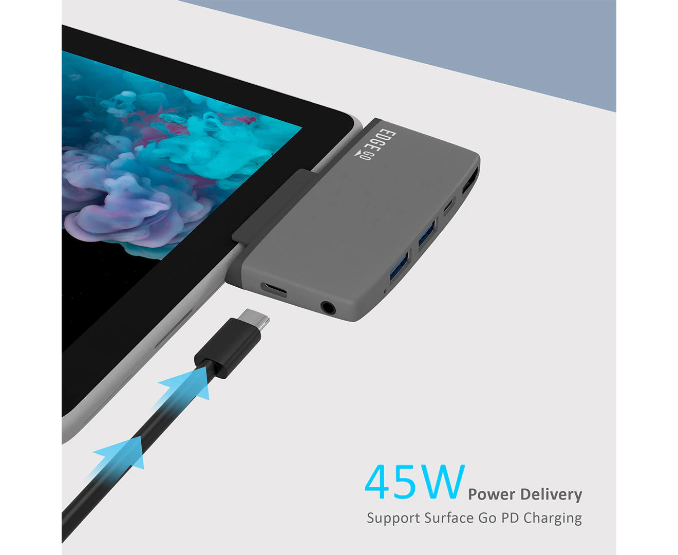 Edge Go G59 Multifunction USB-C Hub/Adapter F/Microsoft Surface Go Tablet