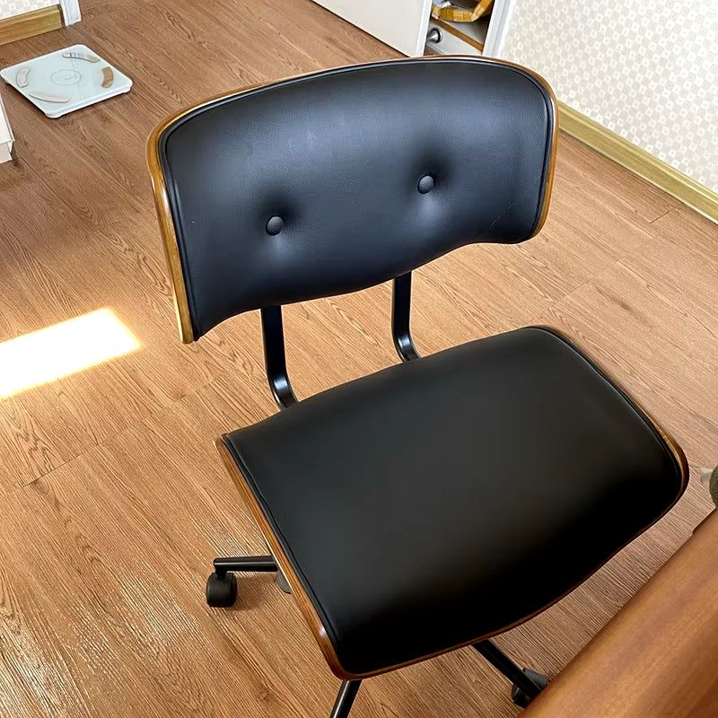 Nordic Luxury Gaming Chair Office Furniture Solid Wood Computer Chairs Simple Long Sitting Swivel Chair Lifting Office Chairs