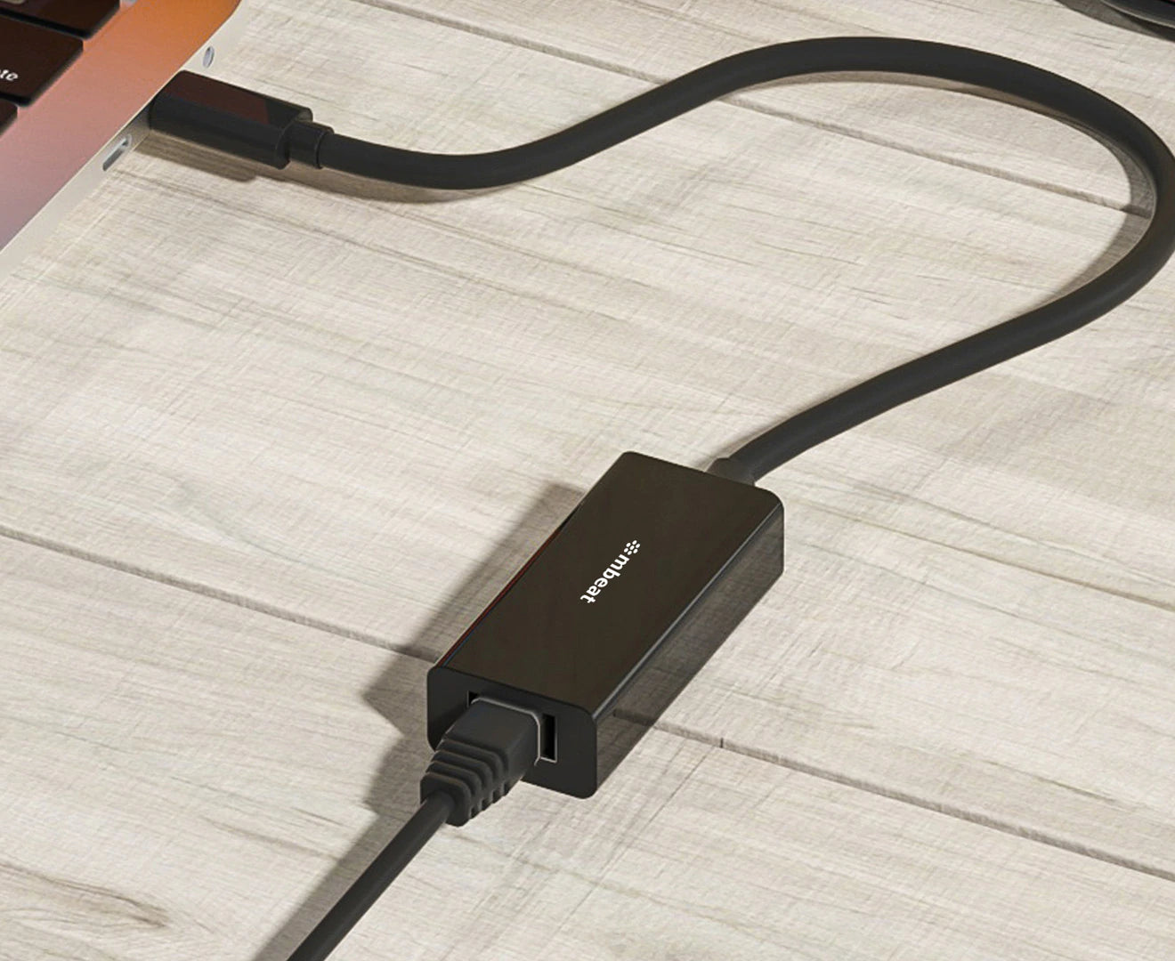 15Cm USB-C Gigabit Ethernet Adapter - Black
