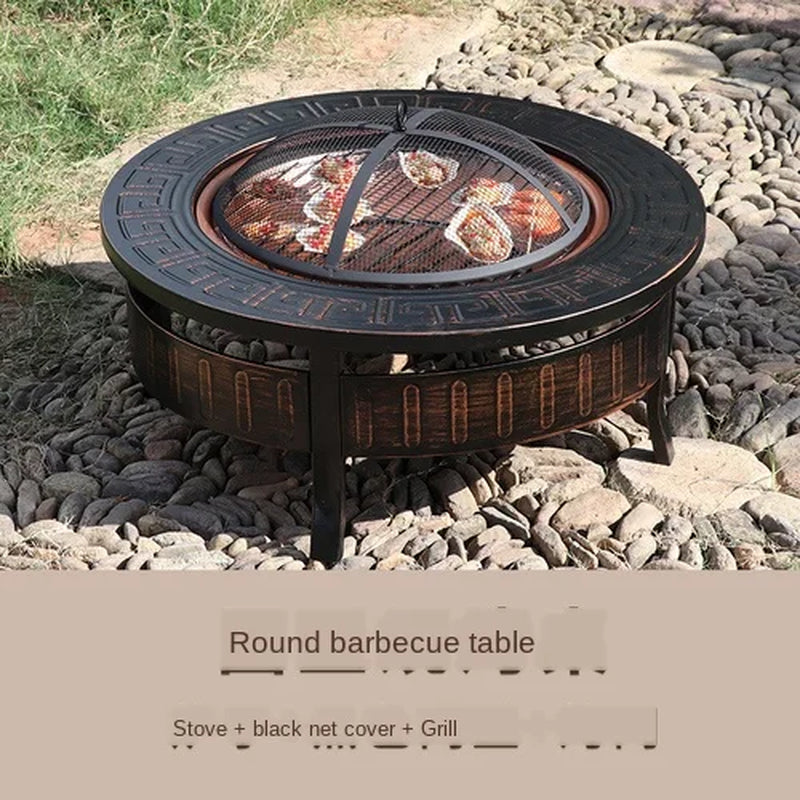 Outdoor Party Household Charcoal Heating Brazier Fire Indoor Multi-Functional Courtyard Barbecue Grill BBQ Fire Pit Barbecue
