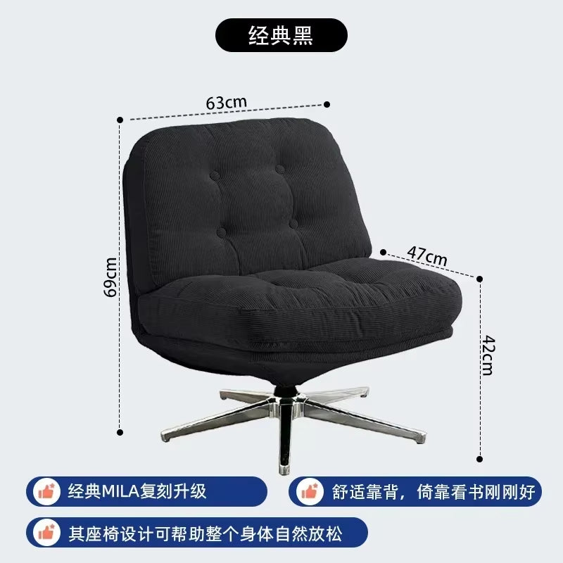 Luxury Single Sofa Chair Green Corduroy Fabric Home Living Room Desk Back Chair Bedroom Makeup Stool