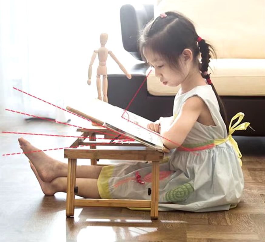 Bamboo Foldable Laptop Table Small Table Folding Lifting Desk Bed Side Small Table Study Desk Kids Breakfast Table