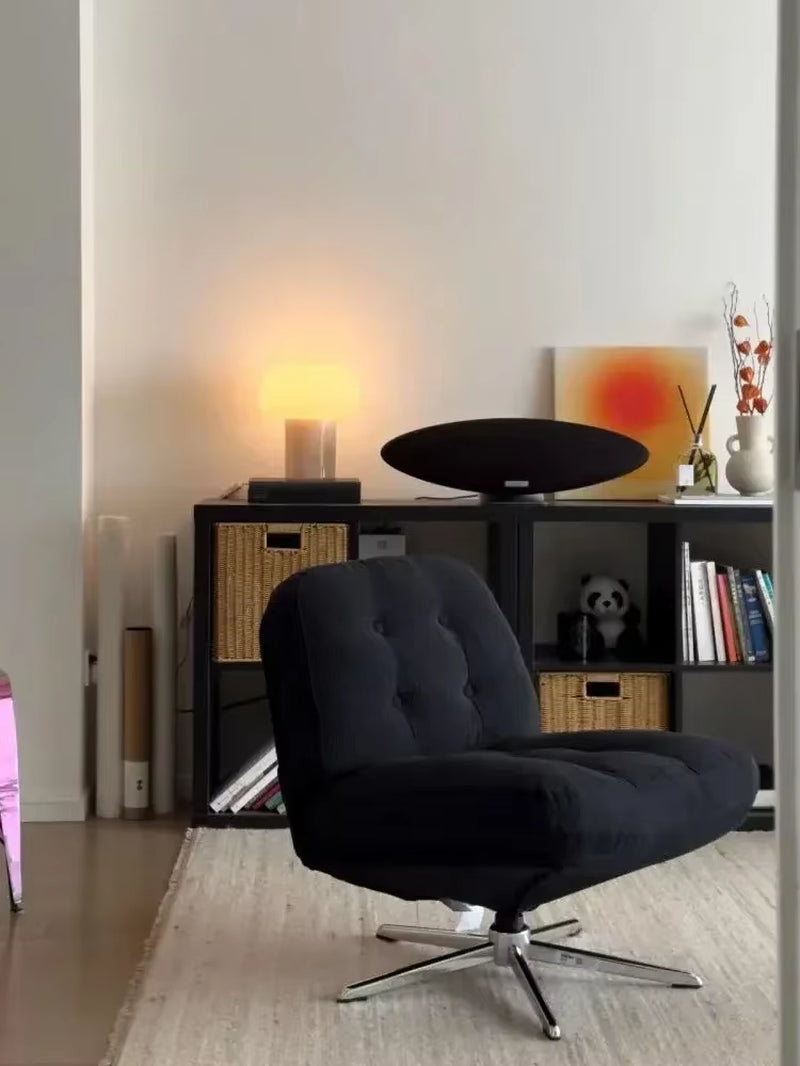 Luxury Single Sofa Chair Green Corduroy Fabric Home Living Room Desk Back Chair Bedroom Makeup Stool