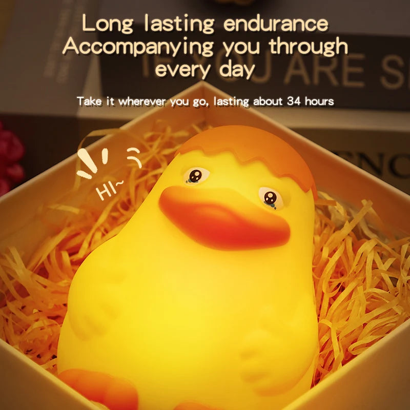 Cute Silicone Capybara Night Light Children'S Gift USB Rechargeable Animal Touch Bedside Slepp Lamp
