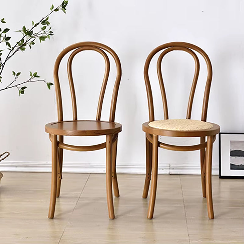 American Retro Solid Wood Dining Chair Desk Rattan Cafe Hotel Tea Room