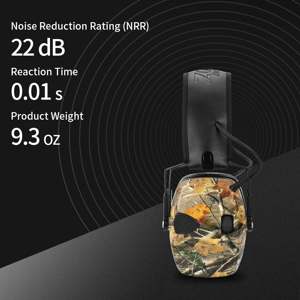 ZOHAN Electronic Earmuff NRR 22DB Tactical Hunting Ear Plugs Electronics Protection Shooting Ear Muffs Tactical Earplugs Shoot