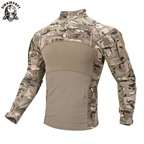 New Men Combat Shirts Proven Tactical Clothing Military Uniform CP Camouflage Airsoft Hunting Army Suit Breathable Work Clothes
