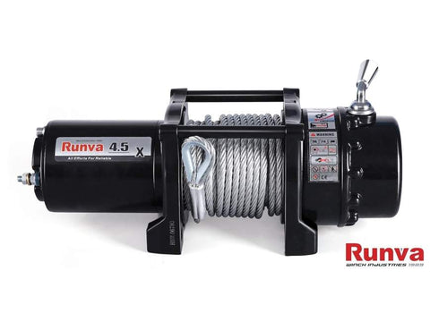 RUNVA 4.5X 12V ATV/UTILITY WINCH KIT WITH STEEL CABLE