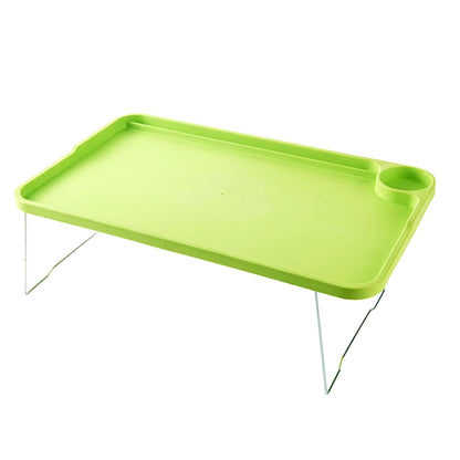 Folding Computer Desk with Cup Holder, Portable Bed Laptop Desks Creative Mobile Phone Card Slot Study Table Stand Notebook Desk
