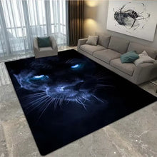 3D Black Panther Living Room Carpet Large Area Carpet Animal Lion Tiger Bedroom Home Decor Tribal Bedroom Carpet Decoration