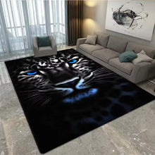 3D Black Panther Living Room Carpet Large Area Carpet Animal Lion Tiger Bedroom Home Decor Tribal Bedroom Carpet Decoration