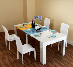 Stretch Table. Fold the Dining Table and Chairs.