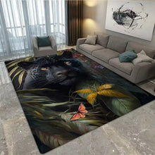 3D Black Panther Living Room Carpet Large Area Carpet Animal Lion Tiger Bedroom Home Decor Tribal Bedroom Carpet Decoration