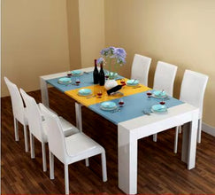 Stretch Table. Fold the Dining Table and Chairs.