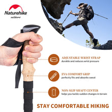 Trekking Poles 2Pcs Carbon Fiber Collapsible Telescopic Sticks Lightweight Walking Hiking Stick Climbing Stick