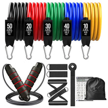 300LBS Resistance Bands Set, Exercise Bands with Door Anchor, Handles, Carry Bag, Legs Ankle Straps for Home Workouts Training