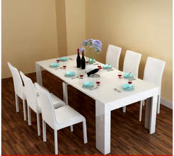 Stretch Table. Fold the Dining Table and Chairs.