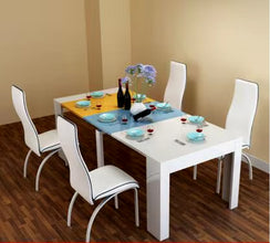 Stretch Table. Fold the Dining Table and Chairs.