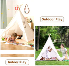 1.6M/1.3M Kid Tent Play House Wigwam for Children Portable Child Tipi Tents Teepee Toddler Ball Pit Girl Castle Play Room