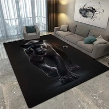 3D Black Panther Living Room Carpet Large Area Carpet Animal Lion Tiger Bedroom Home Decor Tribal Bedroom Carpet Decoration