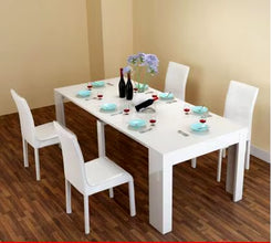 Stretch Table. Fold the Dining Table and Chairs.