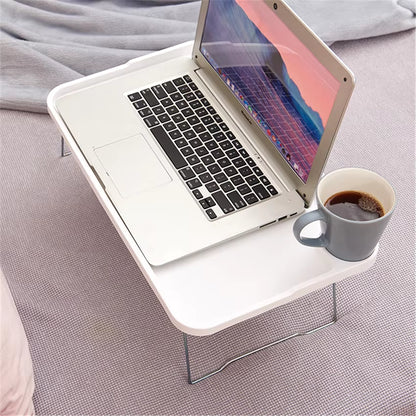 Folding Computer Desk with Cup Holder, Portable Bed Laptop Desks Creative Mobile Phone Card Slot Study Table Stand Notebook Desk