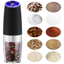 Electric Pepper Grinder Stainless Steel Automatic Gravity Shaker Salt Pepper Grinder Spice Mills Grinding Tools Kitchen Gadgets