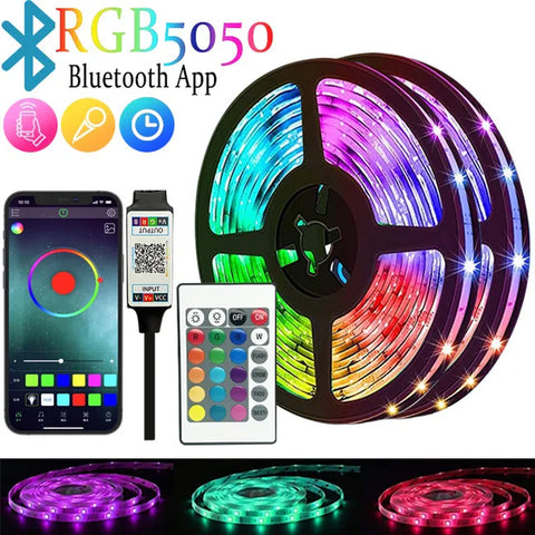 LED Strip Lights RGB 5050 ,5V 1M-30M,16 Million Colors, RGB , Led Strip Lighting Music Sync, Color Changing for Party Home