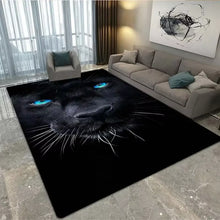 3D Black Panther Living Room Carpet Large Area Carpet Animal Lion Tiger Bedroom Home Decor Tribal Bedroom Carpet Decoration