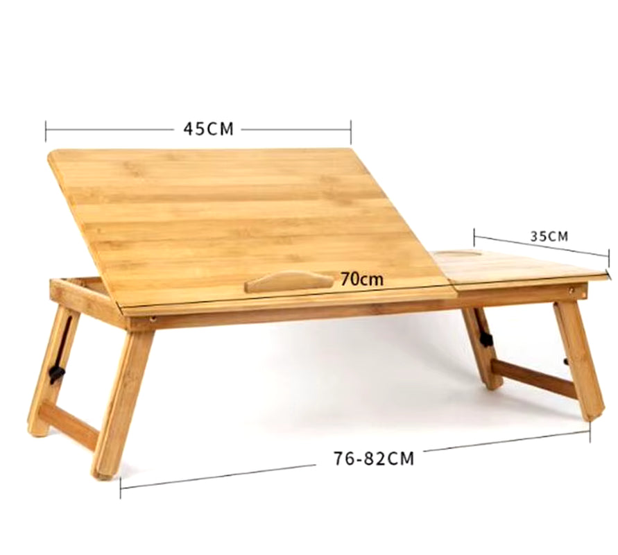 Bamboo Foldable Laptop Table Small Table Folding Lifting Desk Bed Side Small Table Study Desk Kids Breakfast Table