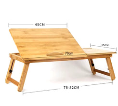 Bamboo Foldable Laptop Table Small Table Folding Lifting Desk Bed Side Small Table Study Desk Kids Breakfast Table