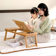 Bamboo Foldable Laptop Table Small Table Folding Lifting Desk Bed Side Small Table Study Desk Kids Breakfast Table