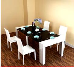 Stretch Table. Fold the Dining Table and Chairs.