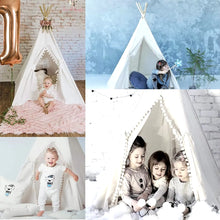 1.6M/1.3M Kid Tent Play House Wigwam for Children Portable Child Tipi Tents Teepee Toddler Ball Pit Girl Castle Play Room