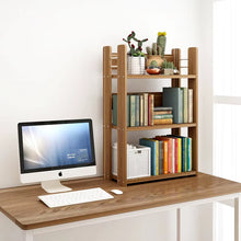 Bookshelf Desk Creative Study Bookcase Tree Shaped Furniture Decor Book Rack Multi-Grid Storage Shelf Wooden Display Shelf