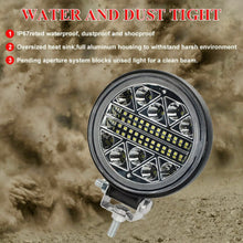 SUHU 2Pcs 4in Round Led Work Lights 13600LM LED Spot Flood Beam Driving Light Engineering Headlights Off-road LED Round Headlamp