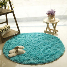 Fluffy Faux Fur round Rug