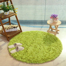 Fluffy Faux Fur round Rug