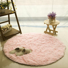 Fluffy Faux Fur round Rug