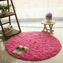 Fluffy Faux Fur round Rug